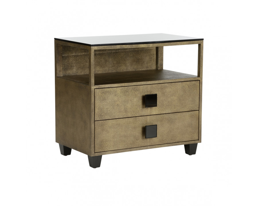 Chelsea House - Pendry Nightstand in Antique Gold/Black