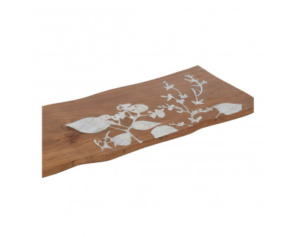 Chelsea House - Mother of Pearl Eucalyptus Bath Board in Brown/Natural White