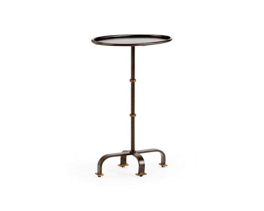 Chelsea House - Magnolia Side Table in Brown/Gold Accents