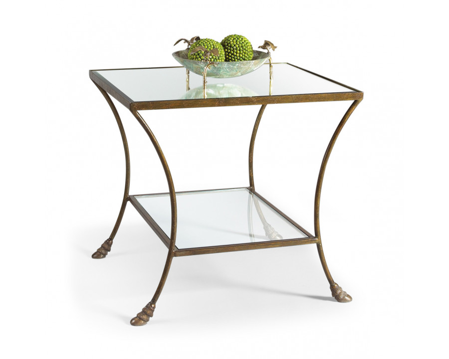 Chelsea House - Kendal End Table in Clear/Antique Bronze