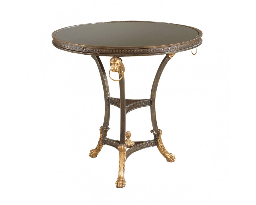 Chelsea House - Lions Head Center Table in Natural Black/Gold