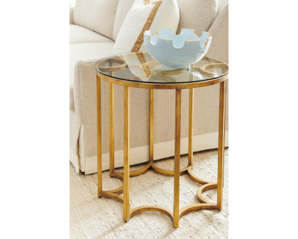 Chelsea House - Lisette Side Table in Antique Gold