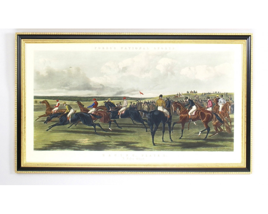 Chelsea House - Fores Racing-F/Start Painting in Black/Gold Frame