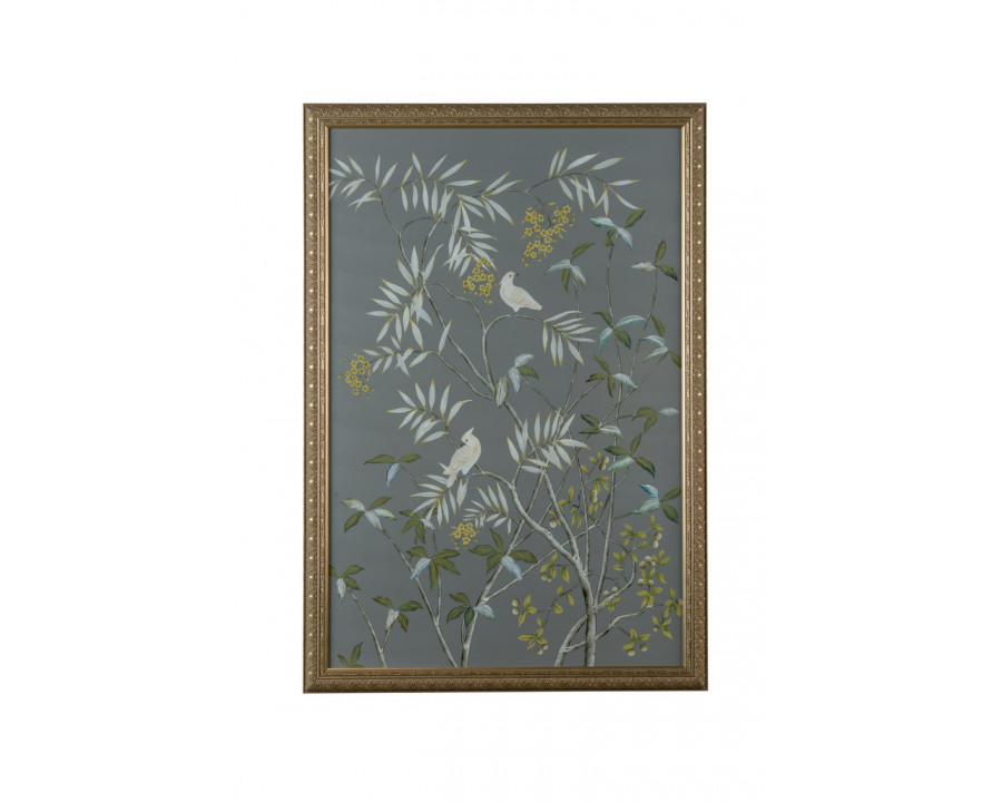 Chelsea House - Buckhead Panel Cockatoo in Antique Gold Frame