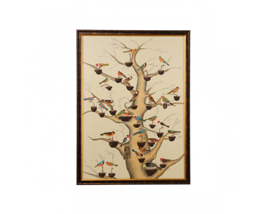 Chelsea House - The Aviary in Antique Gold/Brown Frame