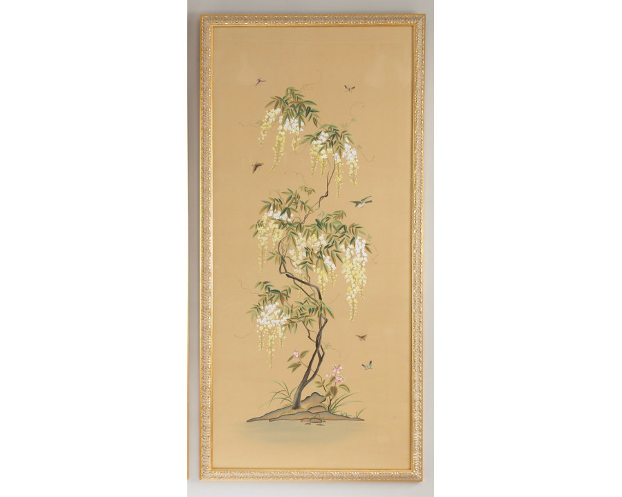 Chelsea House - Flowering Tree Panel B in Gold Frame