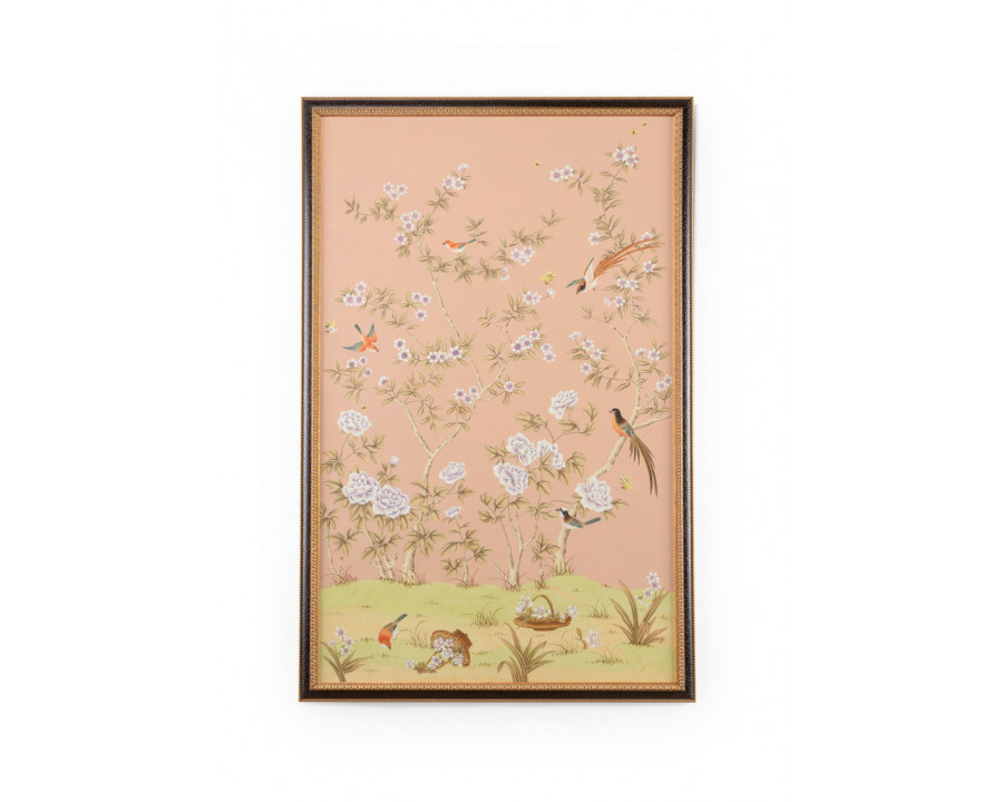 Chelsea House - Edgedale Panel Peach-B in Distressed Brown/Silver Frame