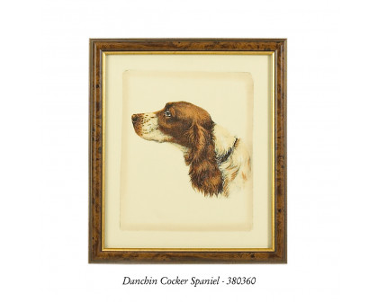 Chelsea House - Danchin Brittany Spaniel in Brown/Gold Frame