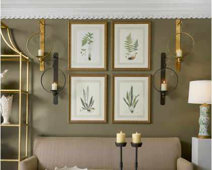 Chelsea House - Curtis Ferns I With French Mat in Gold Frame