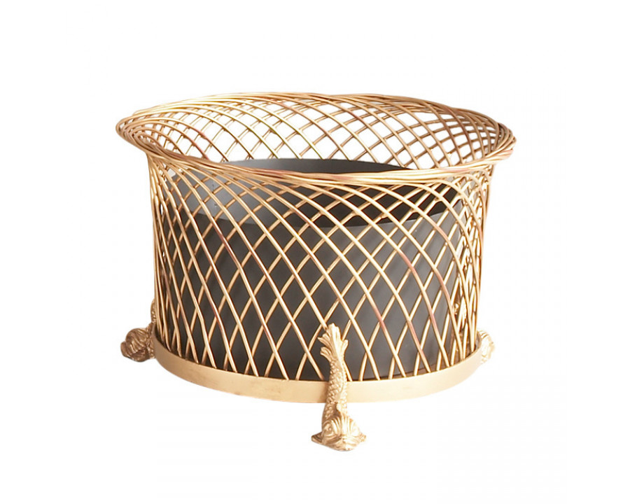 Chelsea House - Round Dolphin Planter in Gold