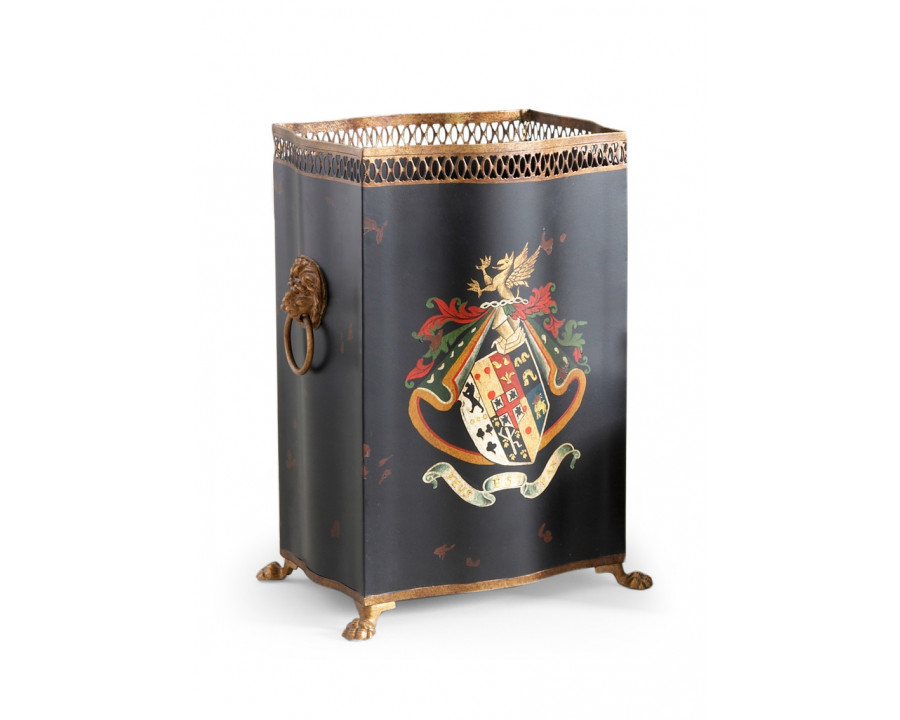 Chelsea House - Coat Of Arms Wastebasket in Hand Painted