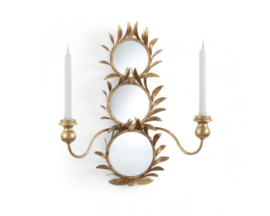 Chelsea House - Harting Mirrored Sconce in Antique Gold