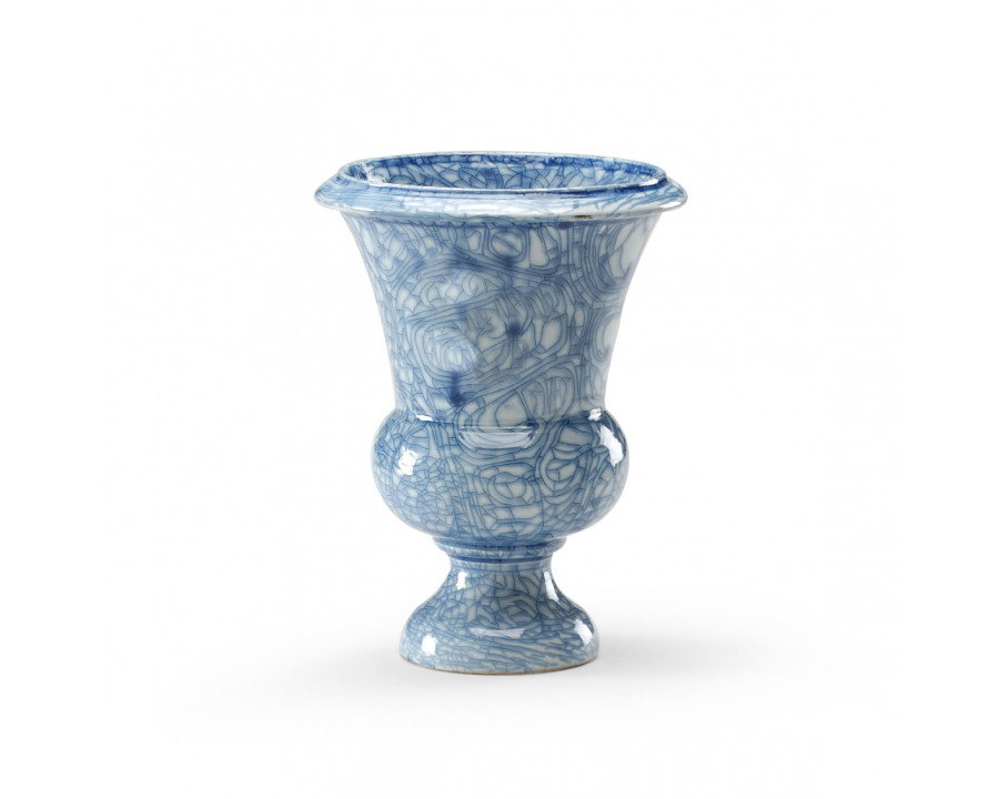 Chelsea House - Footed Vase in Blue/White