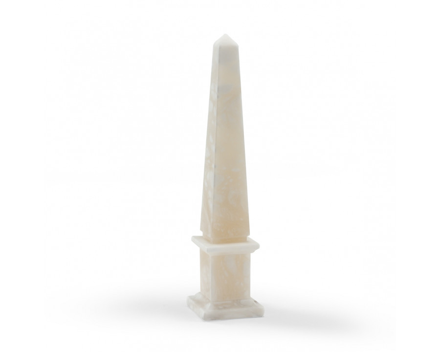 Chelsea House Alabaster Obelisk - Cream, Small