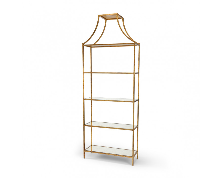 Chelsea House - Classic Gilt Shelf in Antique Gold Leaf/Clear