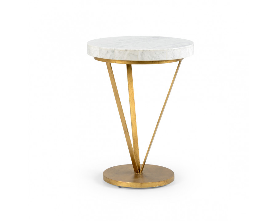 Chelsea House - Trifold Table in Gold/Natural White