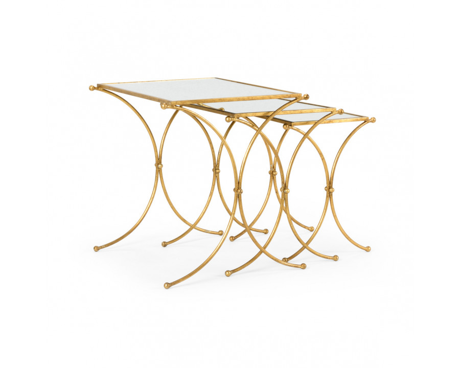 Chelsea House - Adam's Nest Of Tables in Gold/Antique