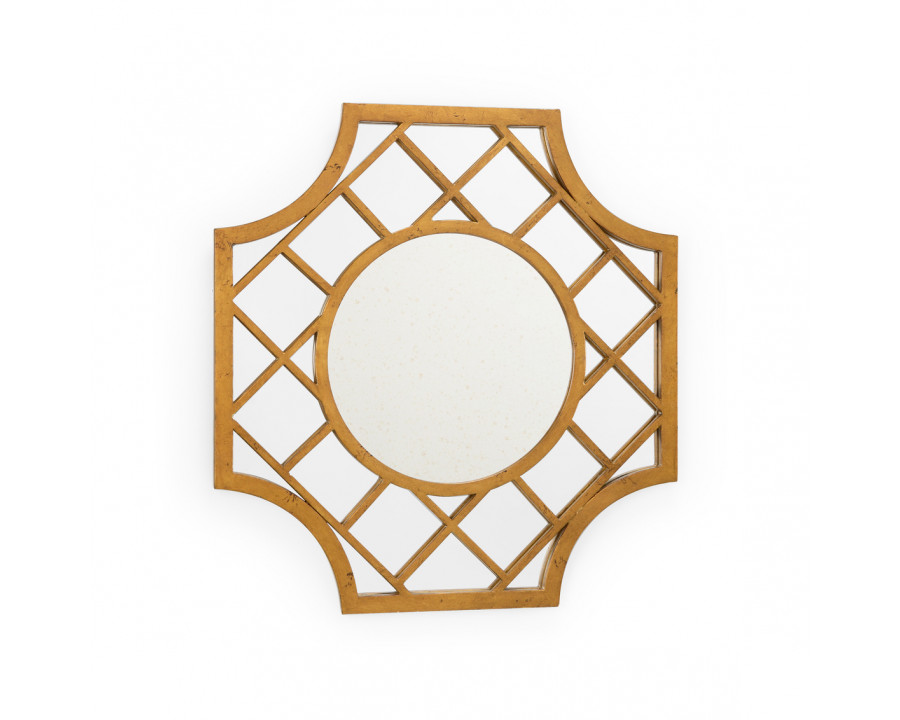 Chelsea House - Lattice Mirror in Antique Gold/Plain