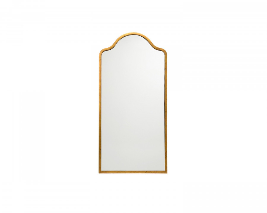 Chelsea House - Scalloped Top Mirror in Antique Gold/Plain