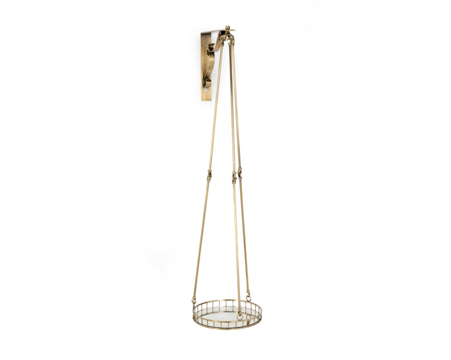 Chelsea House - Walker Hanging Shelf in Antique Brass