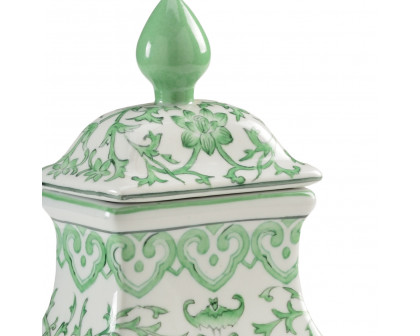 Chelsea House Covered Lotus Leaf Vase - Green