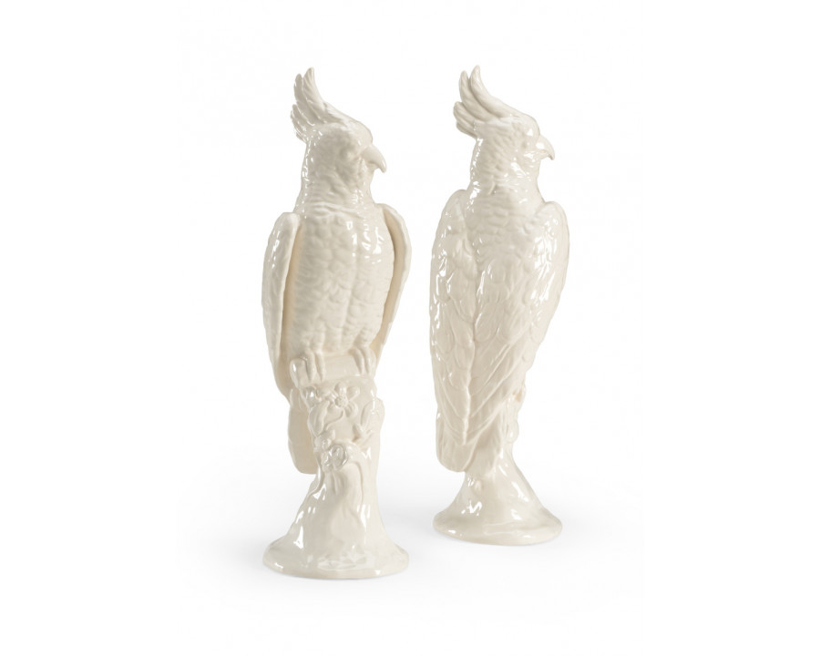 Chelsea House - Cockatoos (Pr) 1 Type in White, Ceramic