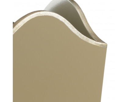 Chelsea House - Waste Bin With Silver Leaf Top Edge in Taupe