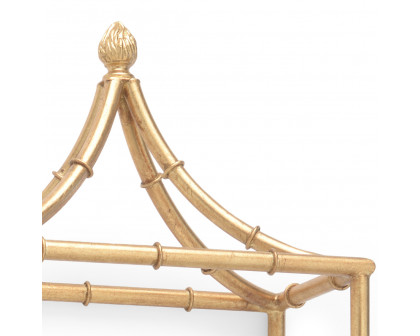 Chelsea House - Pagoda Wall Shelf in Gold Leaf/Clear