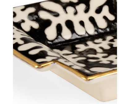 Chelsea House - Coral Tray in Black/White