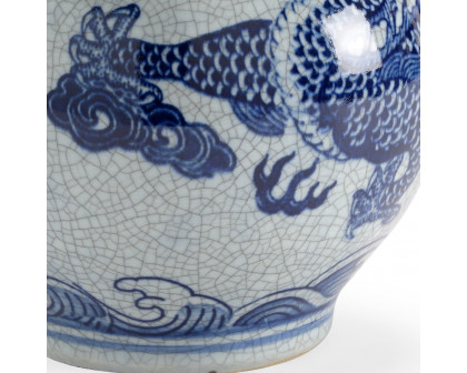 Chelsea House - Dragon Crackle Vase in Hand Painted