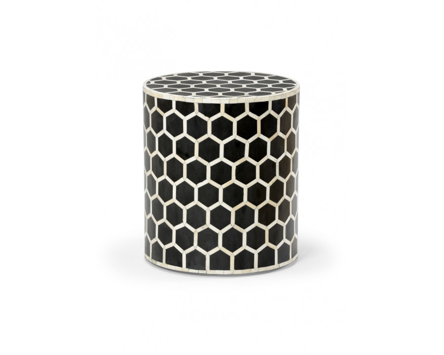 Chelsea House Lincoln Side Table - Black/White