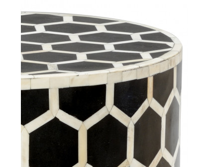 Chelsea House Lincoln Side Table - Black/White