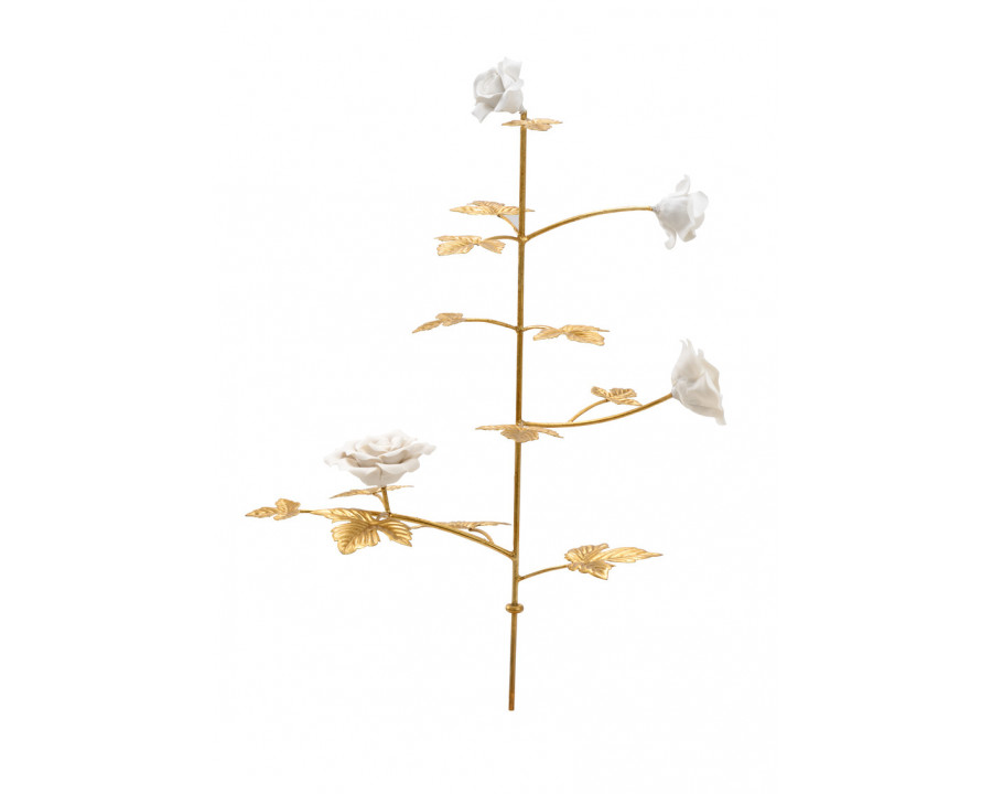 Chelsea House Rose Stem - White, Medium