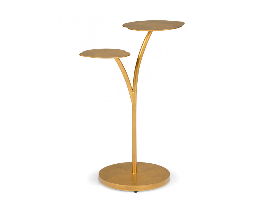 Chelsea House - Leaf Side Table in Antique Gold Leaf