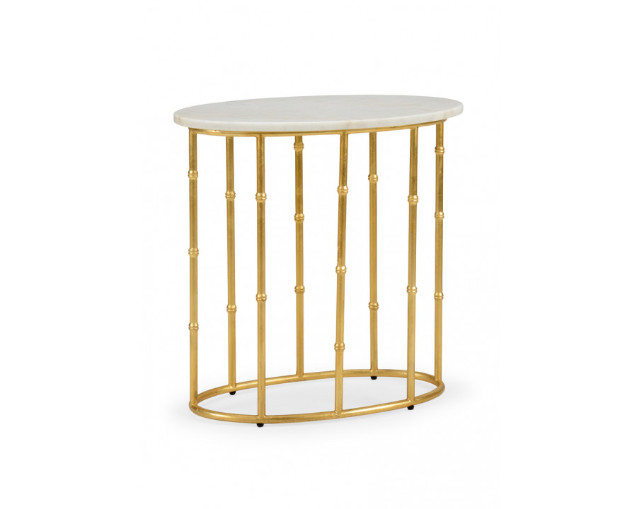 Chelsea House - Mallow Bamboo Table in Gold Leaf