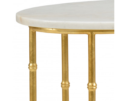 Chelsea House - Mallow Bamboo Table in Gold Leaf