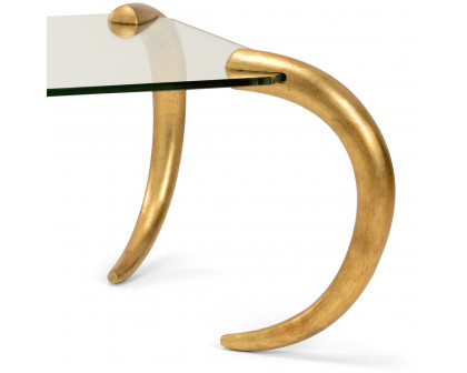 Chelsea House - Horn Cocktail Table in Antique Gold Leaf