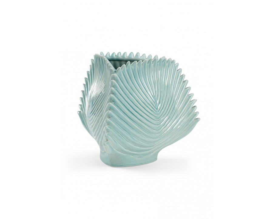 Chelsea House - Palm Leaf Vase in Seafoam