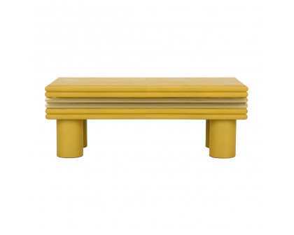 Chelsea House Coulter Cocktail Table - Mustard, Leather