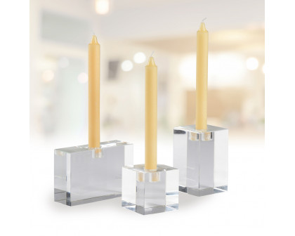 Chelsea House Trifoil Candlesticks (S3) - Clear