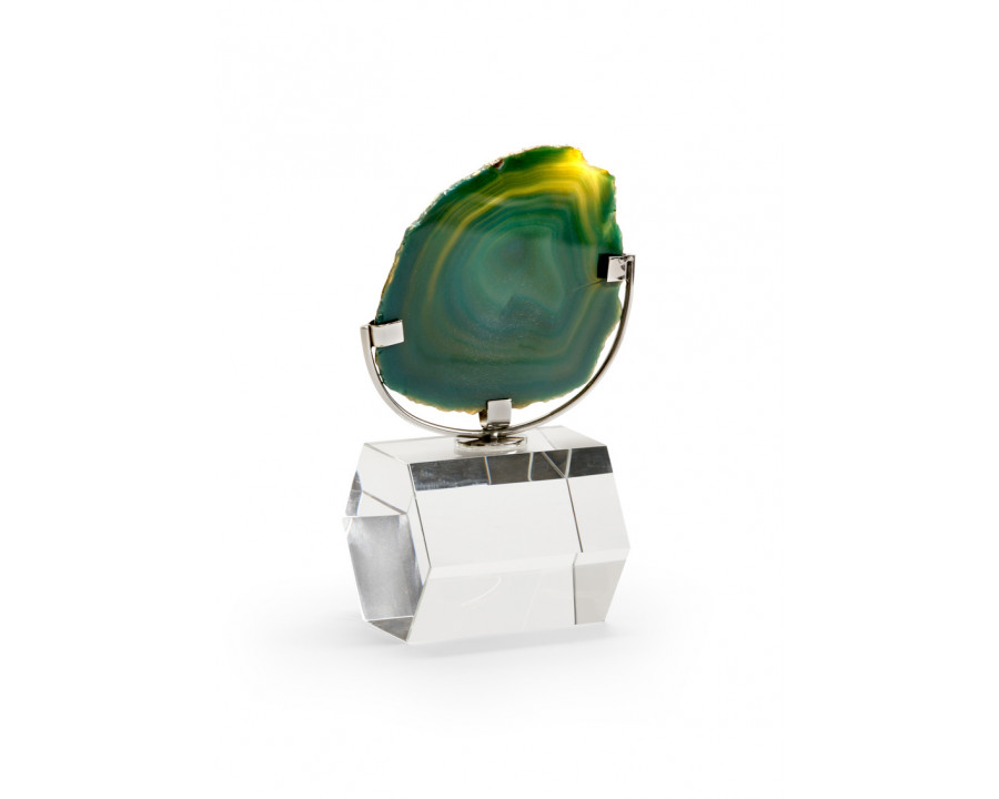 Chelsea House - Small Agate On Stand in Green/Brown