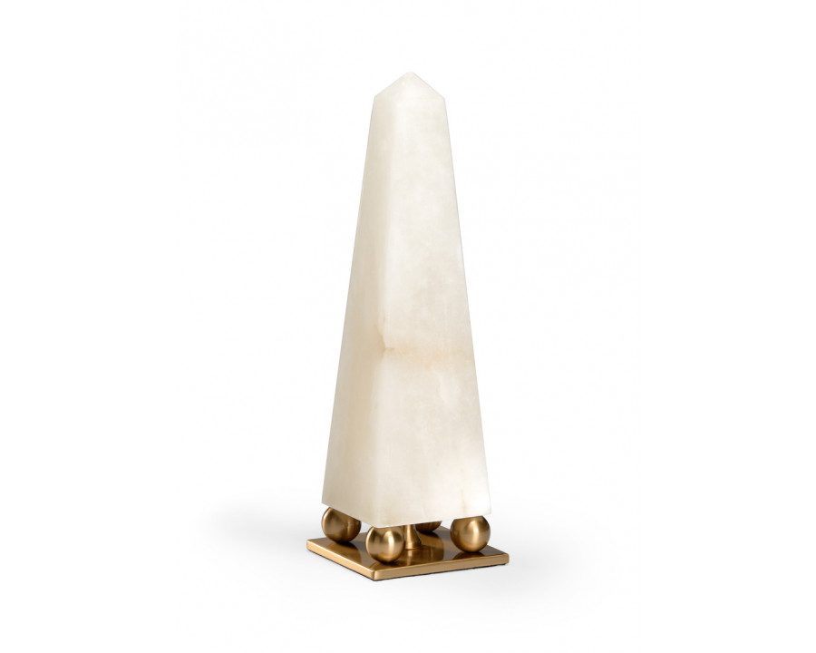 Chelsea House - Alabaster Obelisk in Natural White