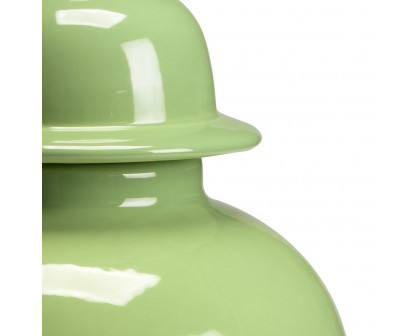 Chelsea House - Landis Covered Vase in Sage Green