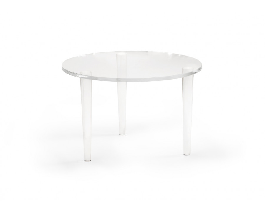 Chelsea House - Round Acrylic Coffee Table in Clear