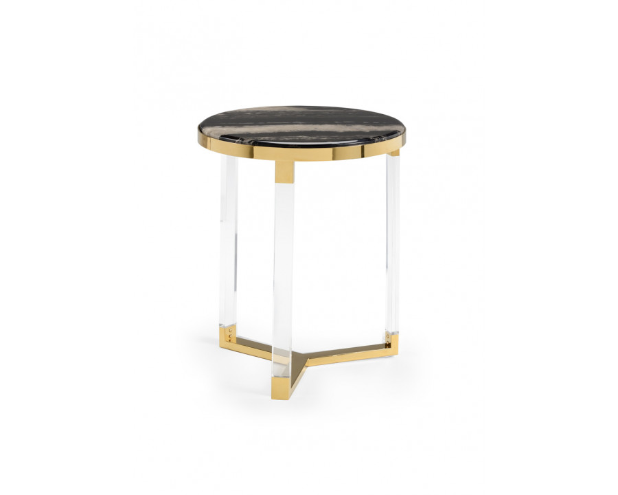 Chelsea House - Lovelock Side Table in Black/Clear