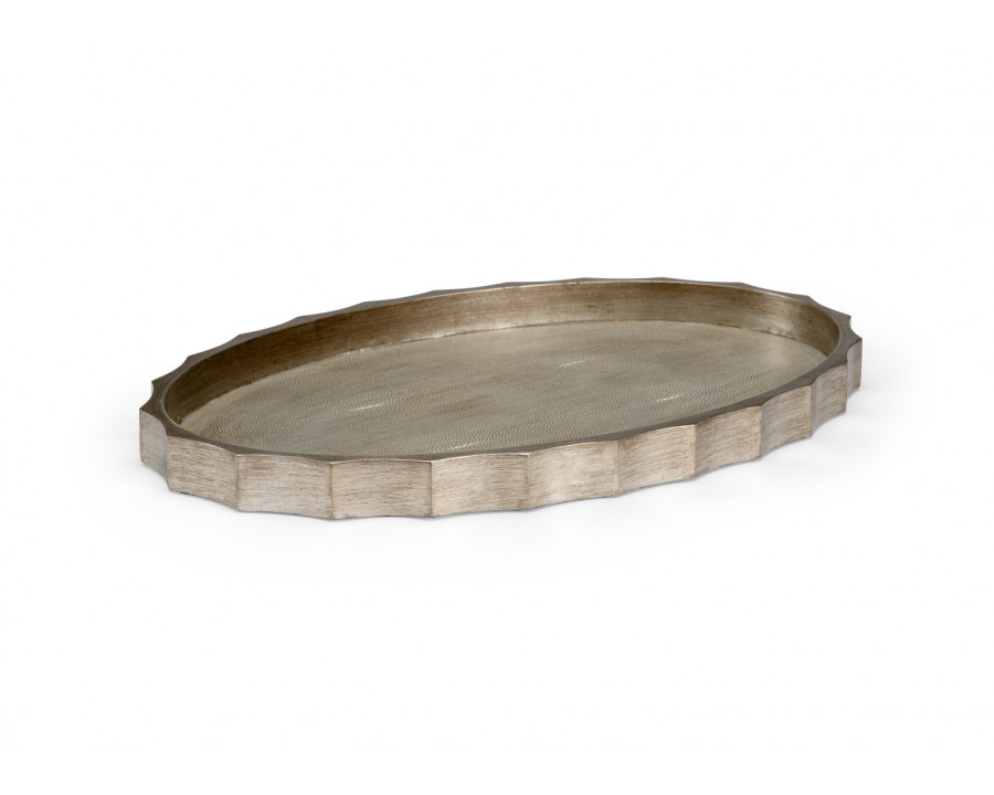 Chelsea House - Eclipse Tray in Antique Silver Leaf