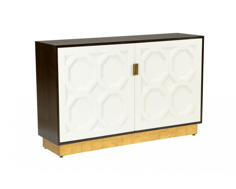 Chelsea House - Ponzio Cabinet in Cream/Dark Brown