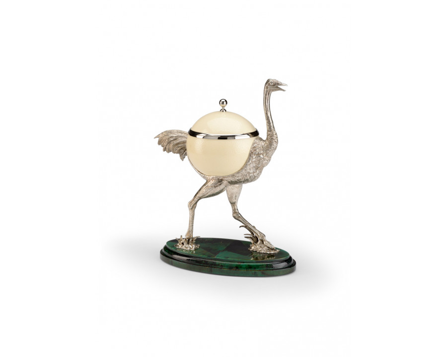 Chelsea House - Ostrich in Natural/Silver Plated