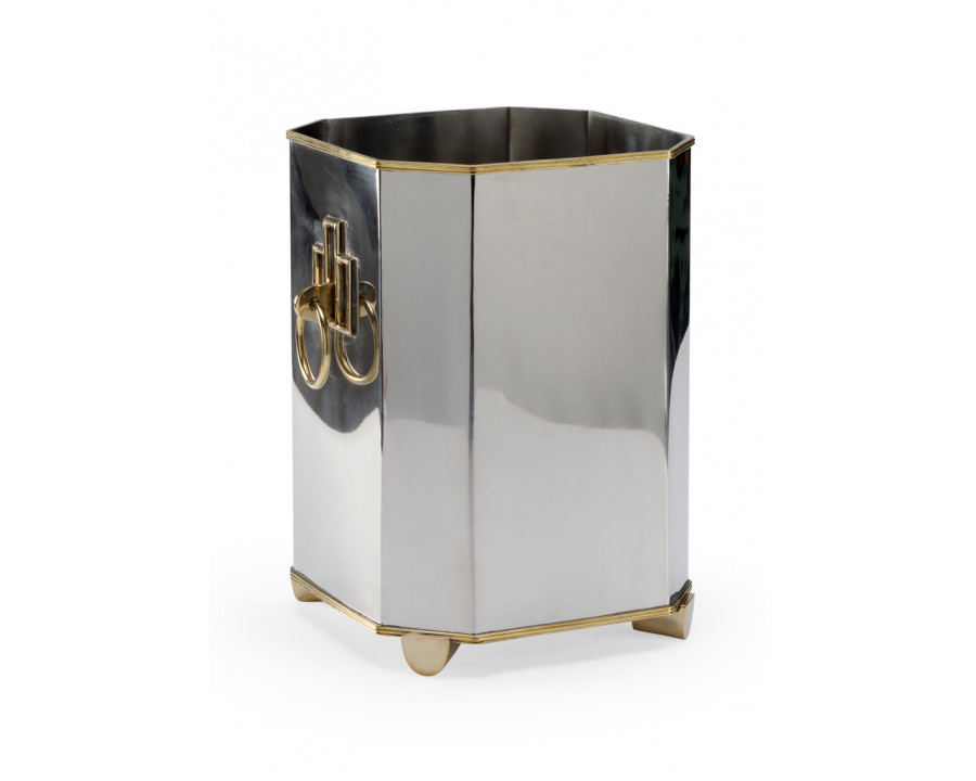 Chelsea House - Kensington Wastebasket in Nickel/Polished