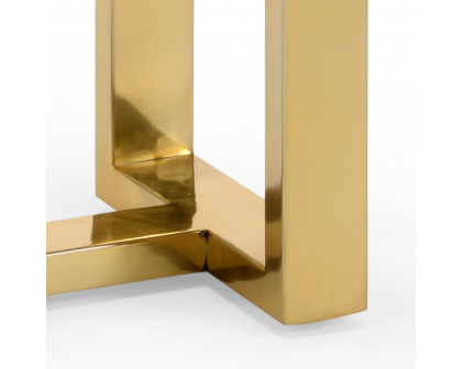 Chelsea House - Burge Side Table in Polished Brass/Clear